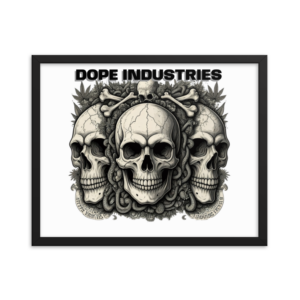 DOPE Skulls Framed matte paper poster